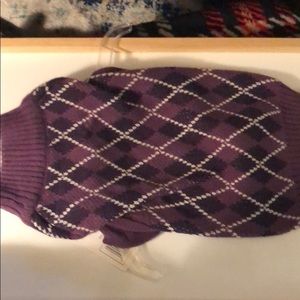 🐾NWOT-🐶 Dog Argyle purple sweater size large ‼️